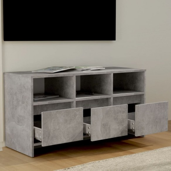 Meuble TV Gris béton 102x37,5x52,5 cm Aggloméré