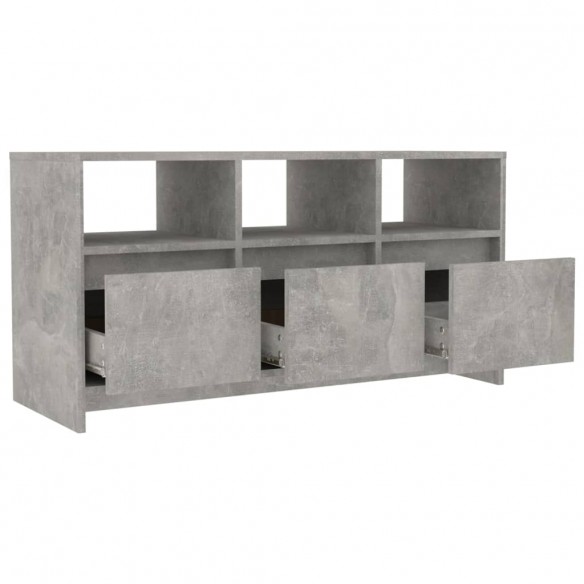 Meuble TV Gris béton 102x37,5x52,5 cm Aggloméré