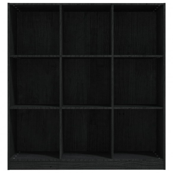 Bibliothèque/Séparateur de pièce Noir 104x33,5x110cm Pin massif