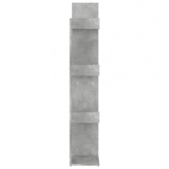 Bibliothèque Gris béton 48x25,5x140 cm Aggloméré