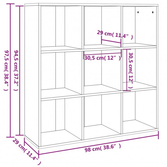 Armoire à livres Chêne marron 98x30x98 cm