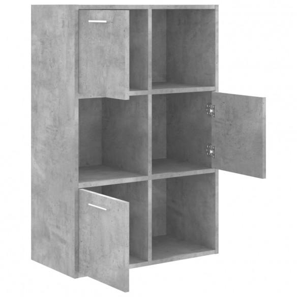 Armoire de rangement Gris béton 60x29,5x90 cm Aggloméré