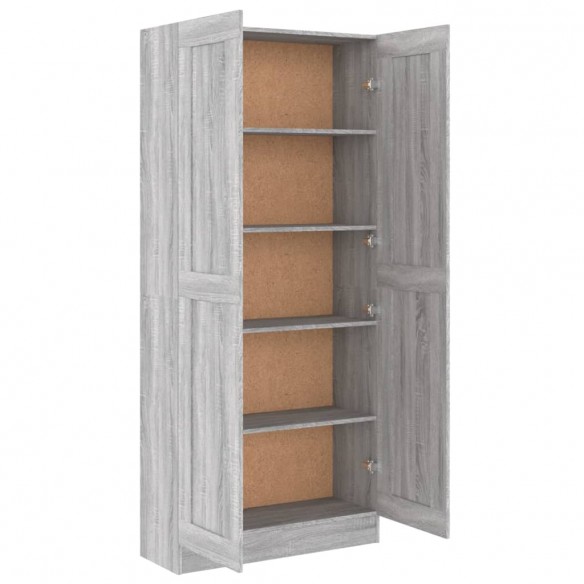 Bibliothèque Sonoma gris 82,5x30,5x185,5 cm Bois d'ingénierie