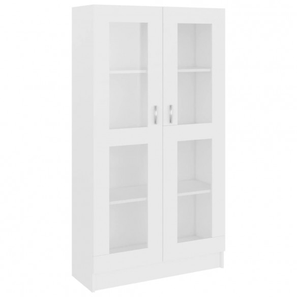 Armoire à vitrine Blanc 82,5x30,5x150 cm Aggloméré