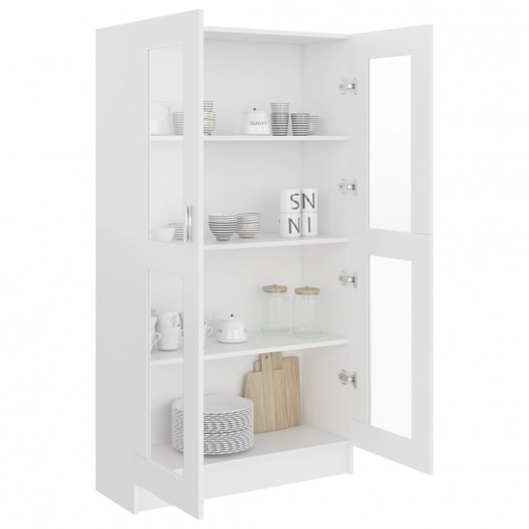 Armoire à vitrine Blanc 82,5x30,5x150 cm Aggloméré