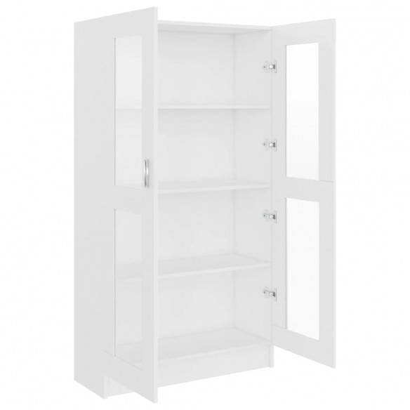 Armoire à vitrine Blanc 82,5x30,5x150 cm Aggloméré