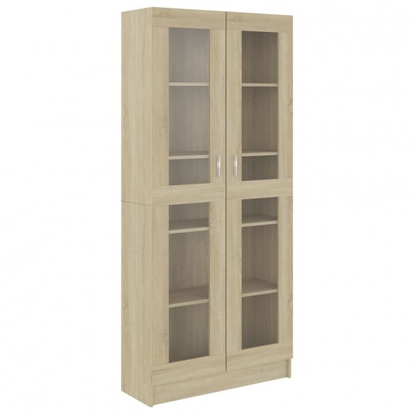 Armoire à vitrine Chêne sonoma 82,5x30,5x185,5 cm Aggloméré