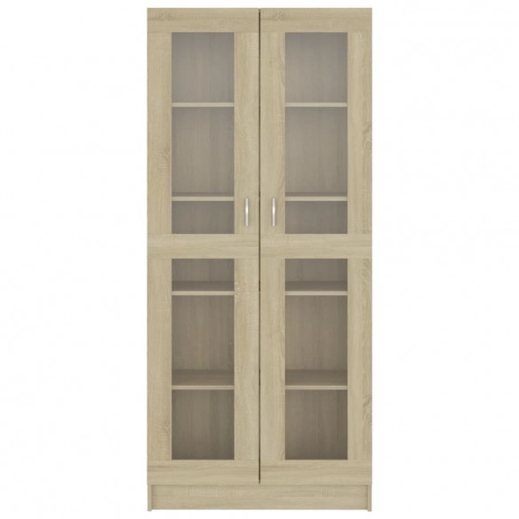 Armoire à vitrine Chêne sonoma 82,5x30,5x185,5 cm Aggloméré