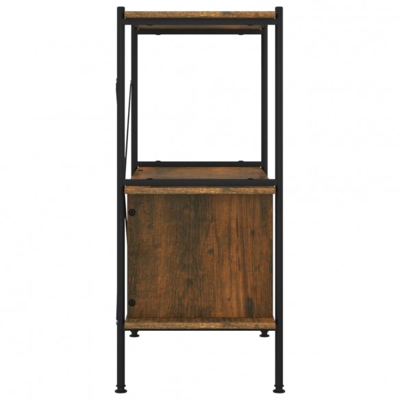 Étagère à 3 niveaux armoire 80x40x92 cm Acier bois d'ingénierie