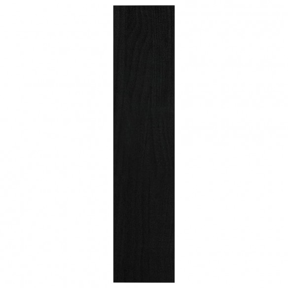 Bibliothèque/Séparateur de pièce Noir 100x30x135,5cm Pin massif