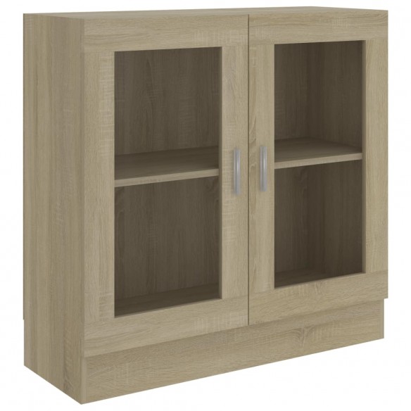 Armoire à vitrine Chêne sonoma 82,5x30,5x80 cm Aggloméré