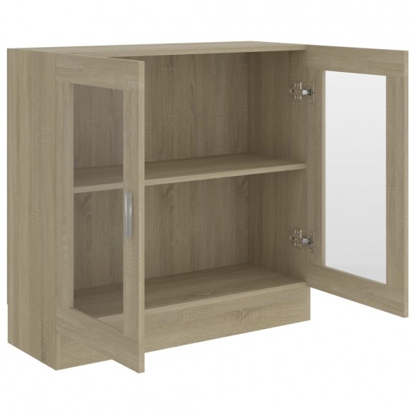 Armoire à vitrine Chêne sonoma 82,5x30,5x80 cm Aggloméré