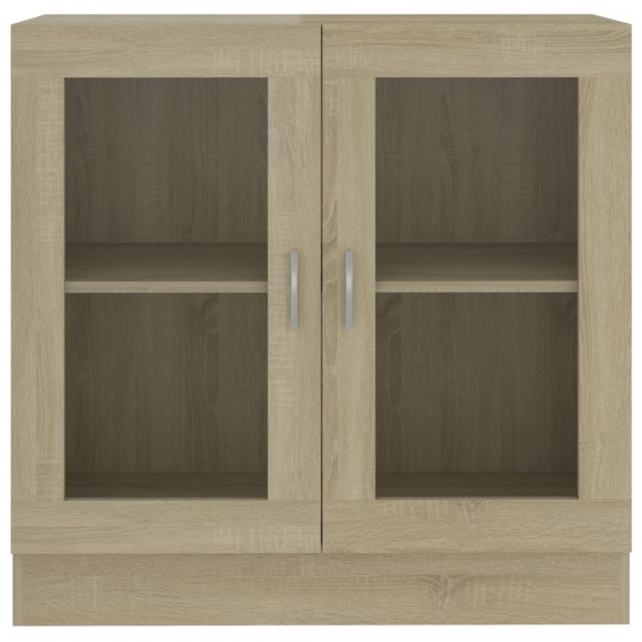 Armoire à vitrine Chêne sonoma 82,5x30,5x80 cm Aggloméré