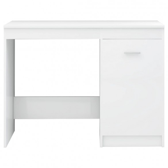 Bureau Blanc brillant 140x50x76 cm Aggloméré