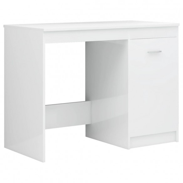 Bureau Blanc brillant 140x50x76 cm Aggloméré