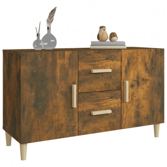 Buffet chêne fumé 100x36x60 cm bois d'ingénierie