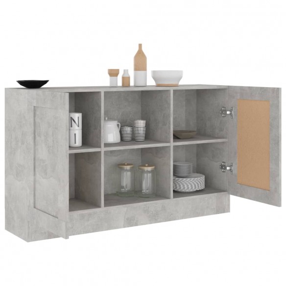 Buffet Gris béton 120x30,5x70 cm Aggloméré