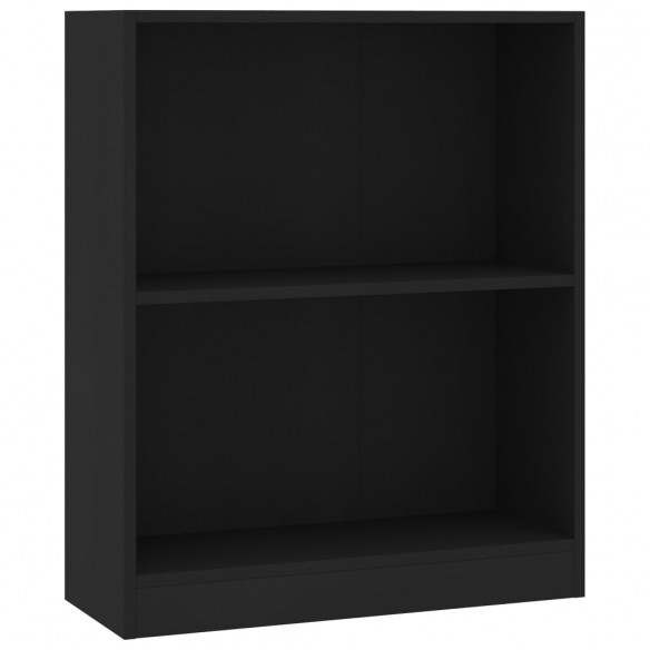 Bibliothèque Noir 60x24x74,5 cm Bois d'ingénierie