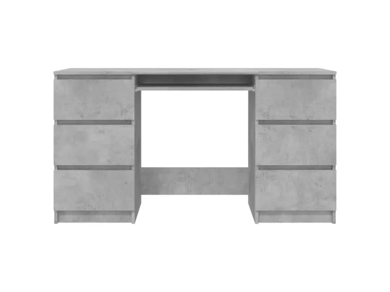 Bureau Gris béton 140x50x77 cm Aggloméré