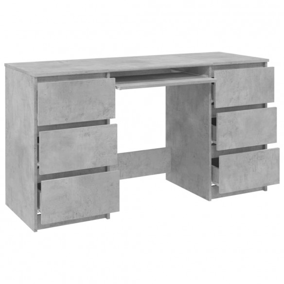 Bureau Gris béton 140x50x77 cm Aggloméré