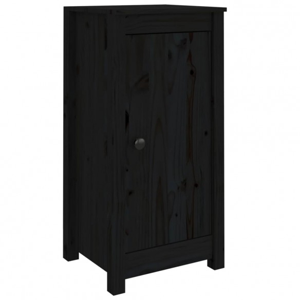 Buffet Noir 40x35x80 cm Bois massif de pin