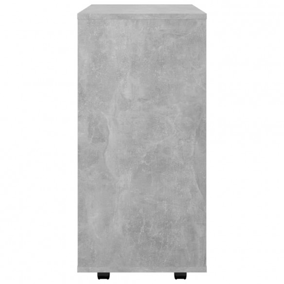 Armoire à roulettes Gris béton 60x35x75 cm Aggloméré