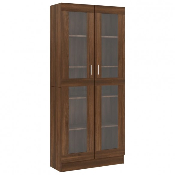 Armoire à vitrine Chêne marron 82,5x30,5x185,5cmBois ingénierie