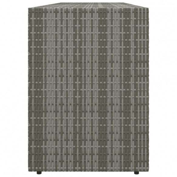 Armoire de rangement jardin Gris 198x55,5x80 cm Résine tressée