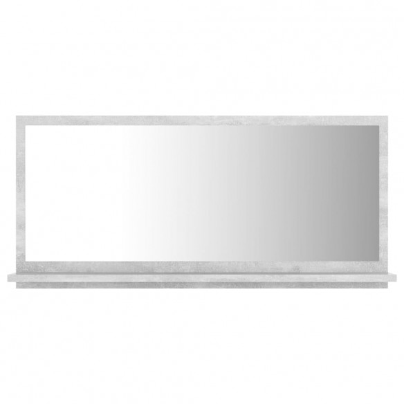 Miroir de salle de bain Gris béton 80x10,5x37 cm Aggloméré