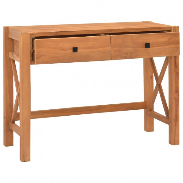 Bureau avec 2 tiroirs 100x40x75 cm Bois de teck