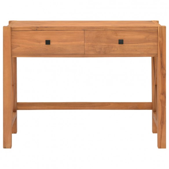 Bureau avec 2 tiroirs 100x40x75 cm Bois de teck