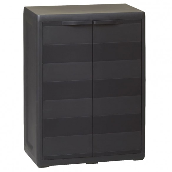 Armoire de rangement de jardin avec 1 étagère Noir