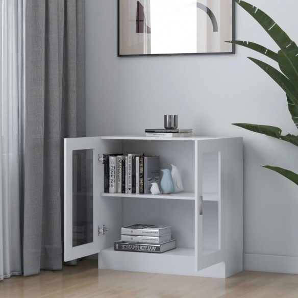 Armoire à vitrine Blanc 82,5x30,5x80 cm Aggloméré