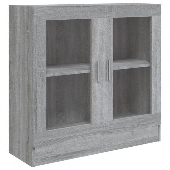 Armoire à vitrine Sonoma gris 82,5x30,5x80 cm Bois d'ingénierie