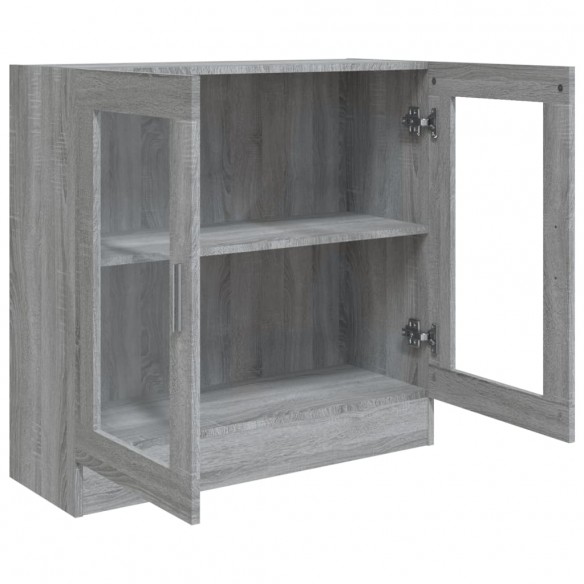 Armoire à vitrine Sonoma gris 82,5x30,5x80 cm Bois d'ingénierie