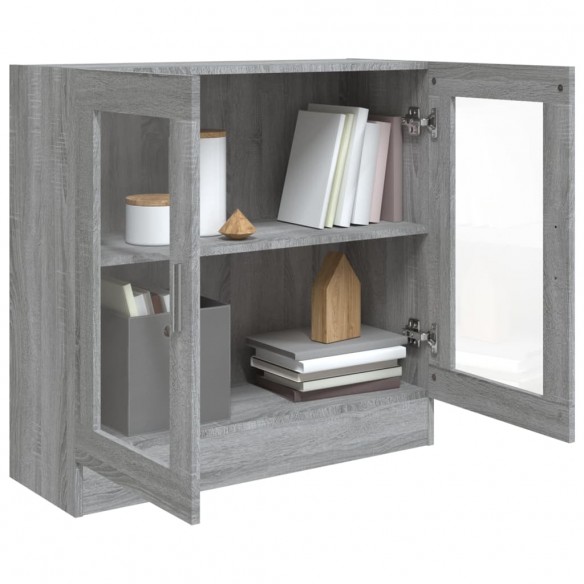 Armoire à vitrine Sonoma gris 82,5x30,5x80 cm Bois d'ingénierie