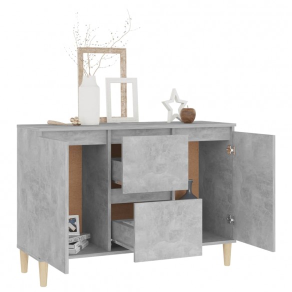 Buffet Gris béton 103,5x35x70 cm Aggloméré