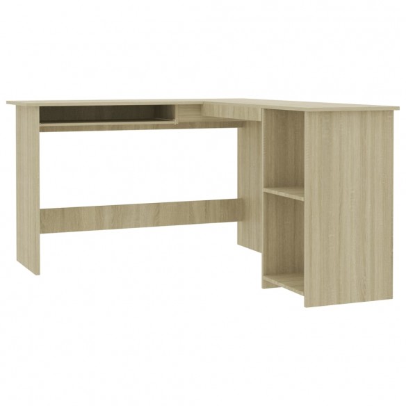 Bureau d'angle forme de L Chêne sonoma 120x140x75 cm Aggloméré