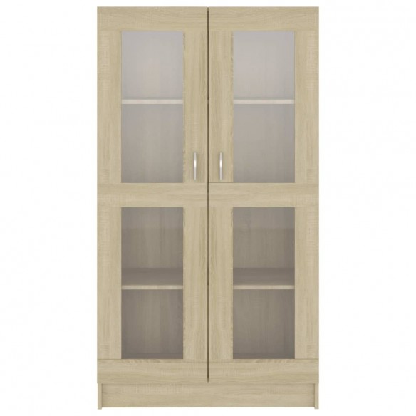 Armoire à vitrine Chêne sonoma 82,5x30,5x150 cm Aggloméré