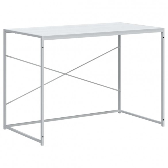 Bureau d'ordinateur Blanc 110x60x70 cm Aggloméré