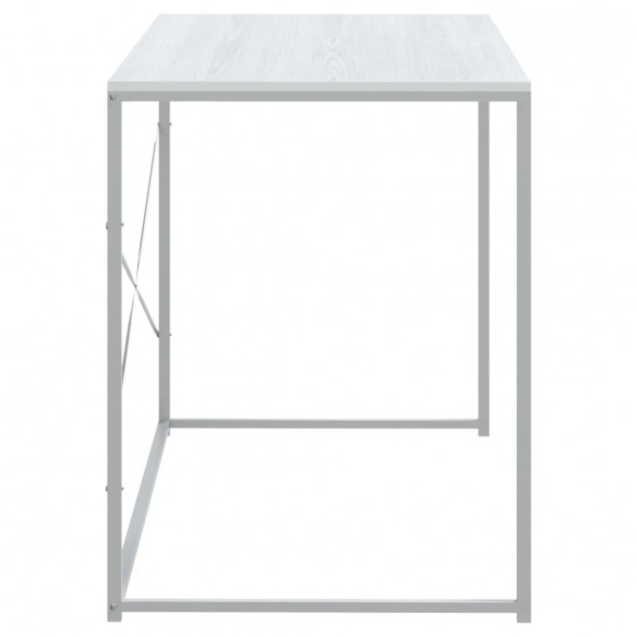 Bureau d'ordinateur Blanc 110x60x70 cm Aggloméré