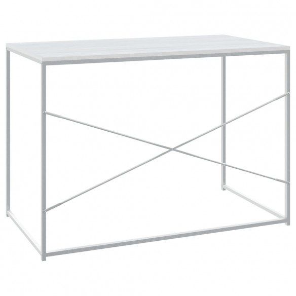 Bureau d'ordinateur Blanc 110x60x70 cm Aggloméré