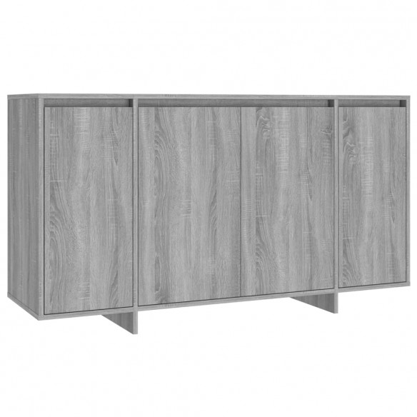 Buffet Sonoma gris 135x41x75 cm Aggloméré