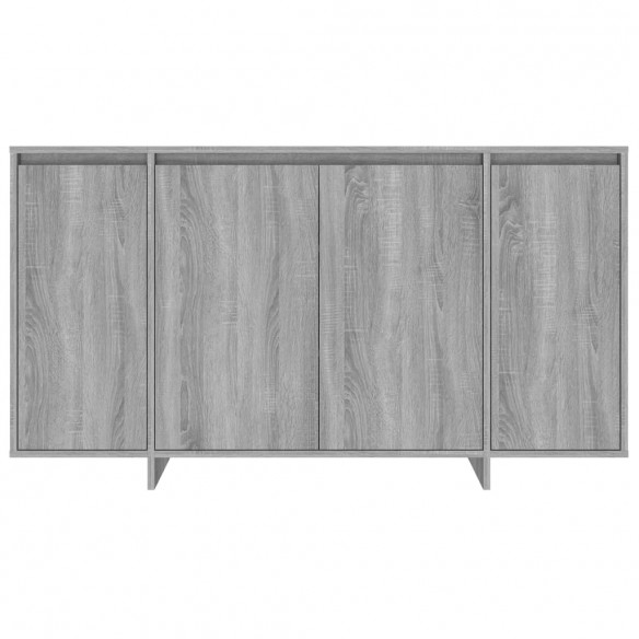 Buffet Sonoma gris 135x41x75 cm Aggloméré