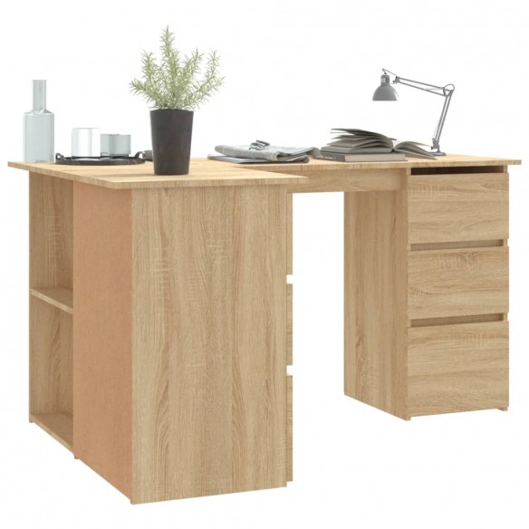 Bureau d'angle Chêne sonoma 145x100x76 cm Aggloméré