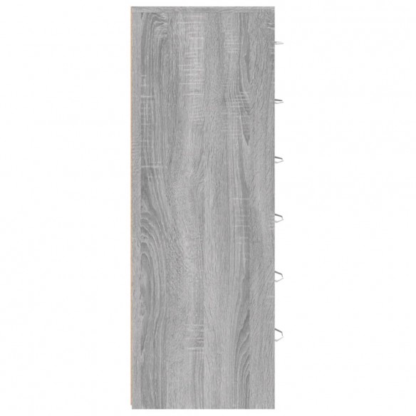 Buffet avec 6 tiroirs Sonoma gris 50x34x96 cm Bois d'ingénierie