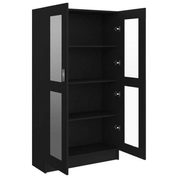 Armoire à vitrine Noir 82,5x30,5x150 cm Aggloméré