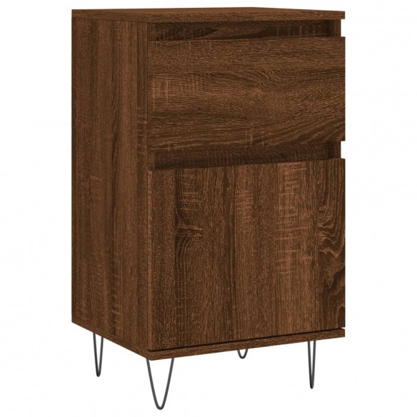 Buffet chêne marron 40x35x70 cm bois d'ingénierie