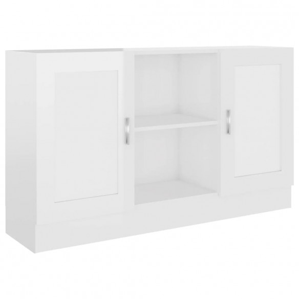 Buffet Blanc brillant 120x30,5x70 cm Aggloméré