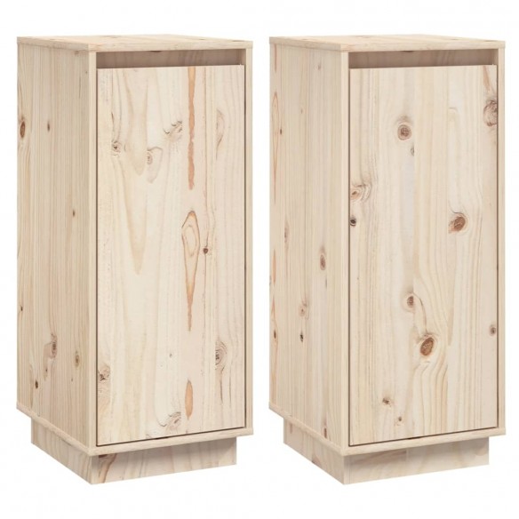 Buffets 2 pcs 31,5x34x75 cm Bois massif de pin